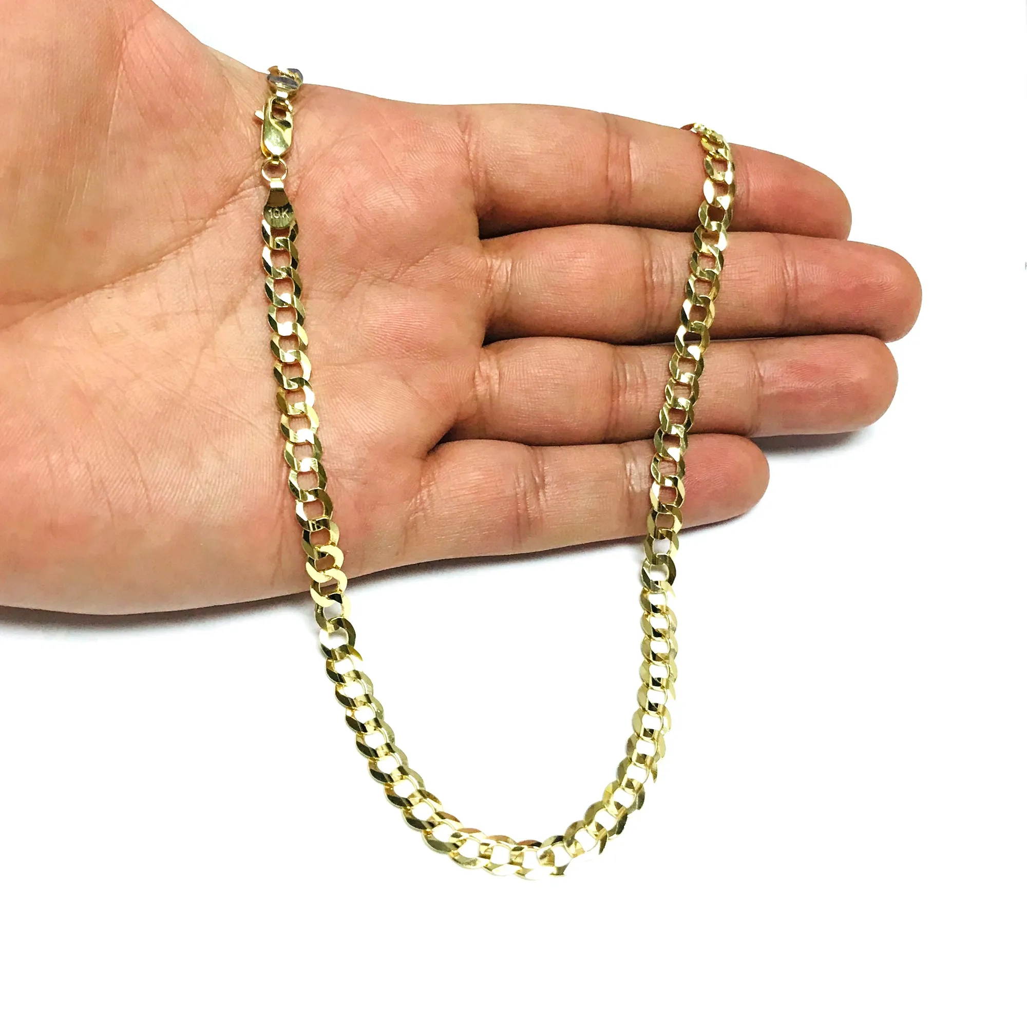 10k Yellow Gold Comfort Curb Chain Necklace, 5.7mm