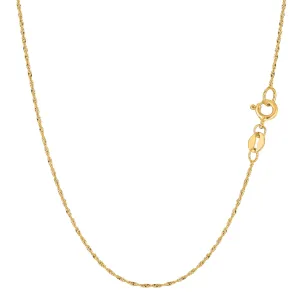 10k Yellow Gold Singapore Chain Necklace, 0.8mm