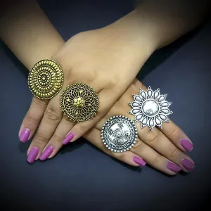 14Fashions Set of 4 Rings Combo - 1004192