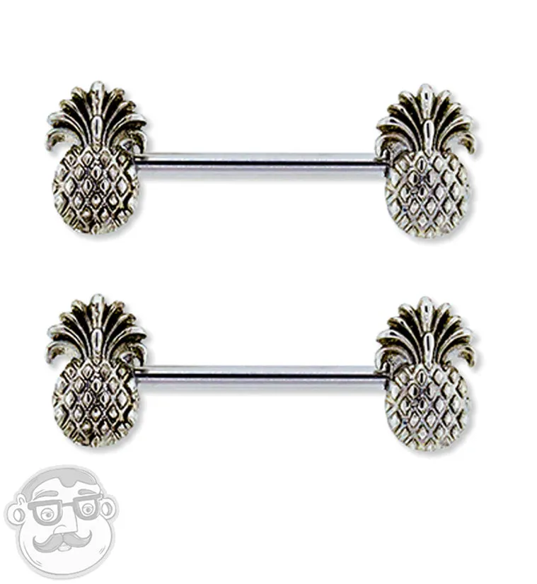 14G Pineapple Nipple Ring Barbell