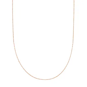 14k Rose Gold Rope Chain Necklace, 0.5mm, 18"