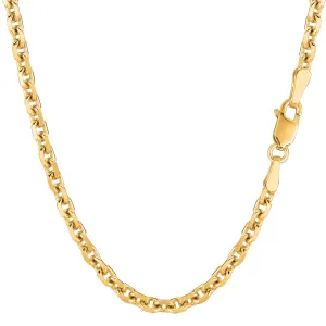 14k Yellow Gold Cable Link Chain Necklace, 4.0mm