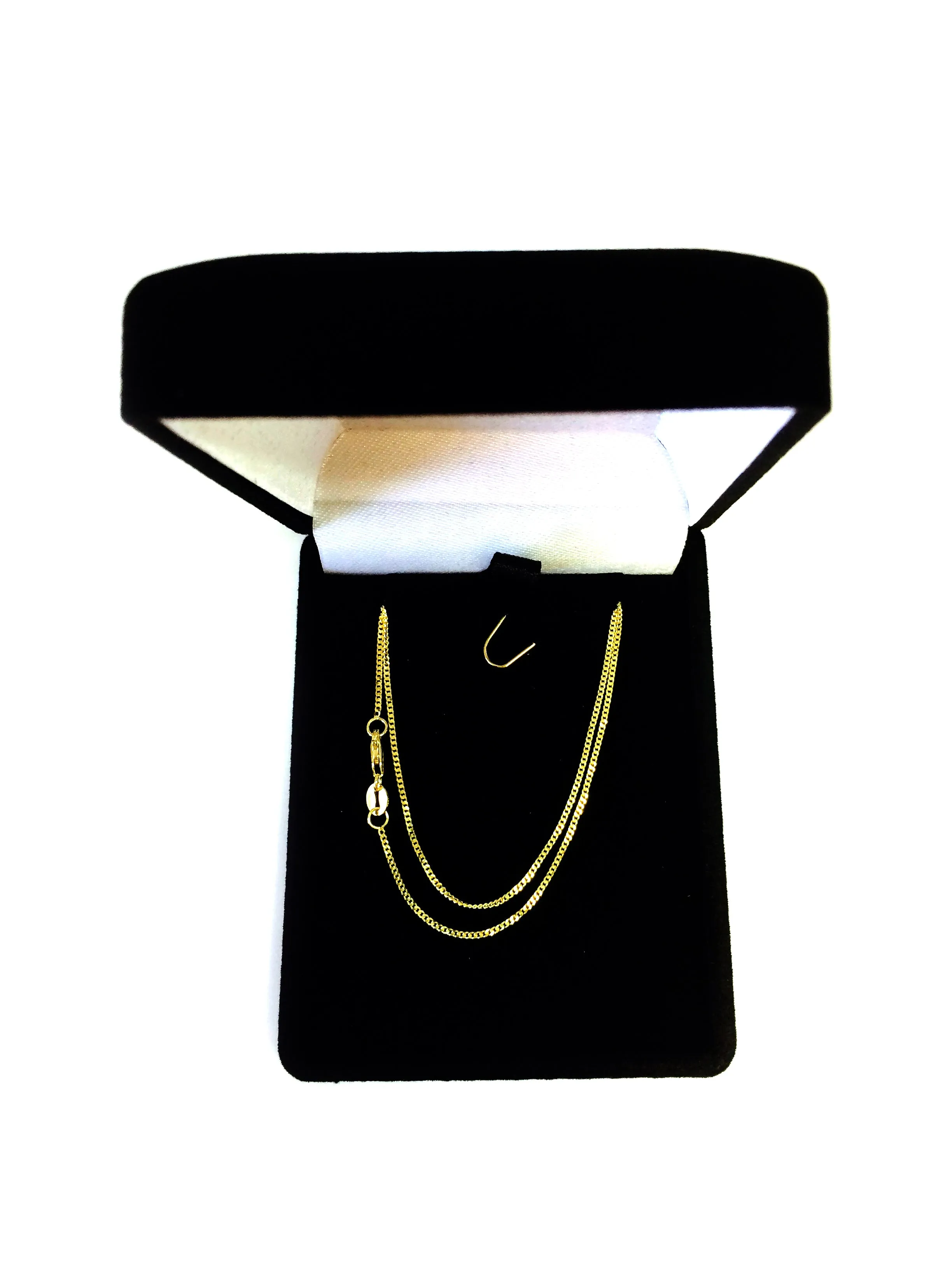 14k Yellow Gold Gourmette Chain Necklace, 1.0mm