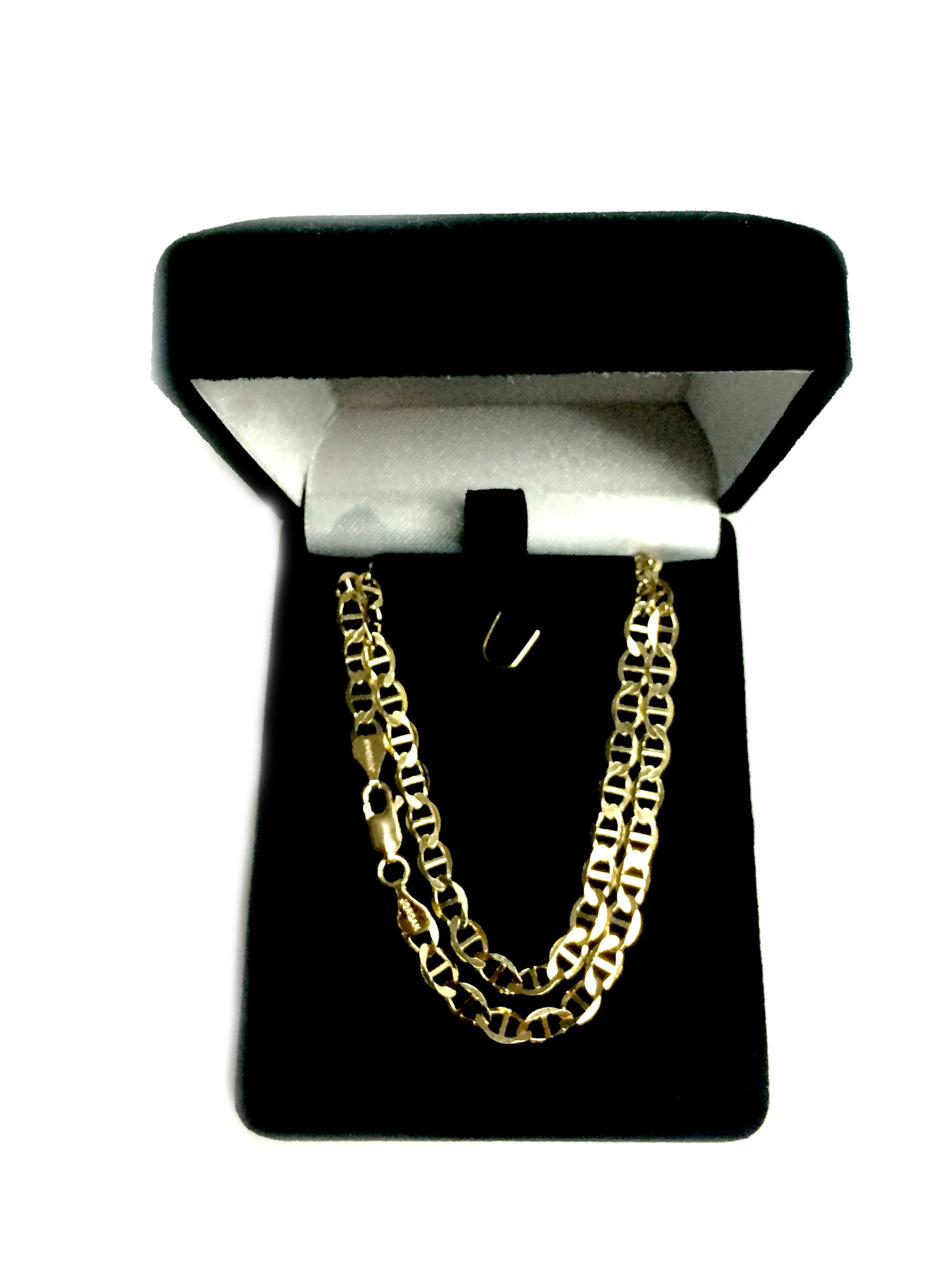 14k Yellow Gold Mariner Link Chain Necklace, 4.5 mm