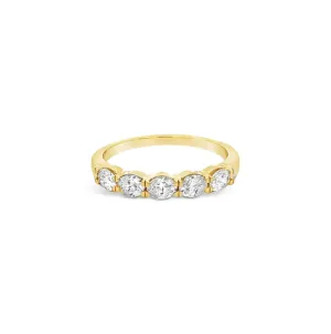 14KY Oval Halfway Eternity Band