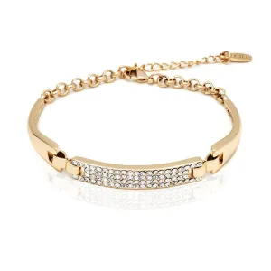 18K Gold Plated Crystal ID Bracelet