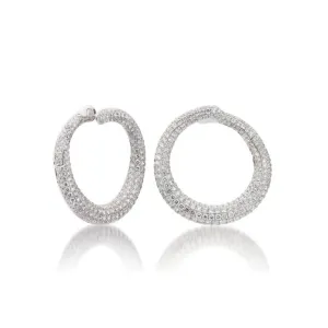 18k White Gold Diamond Earrings