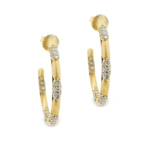 18KT Yellow Gold Tacori Crescent Hoops