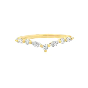 .30ct 14k Yellow Gold Diamond Contiur Band