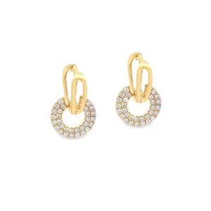 .50ct 14k Yellow Gold Diamond Earrings