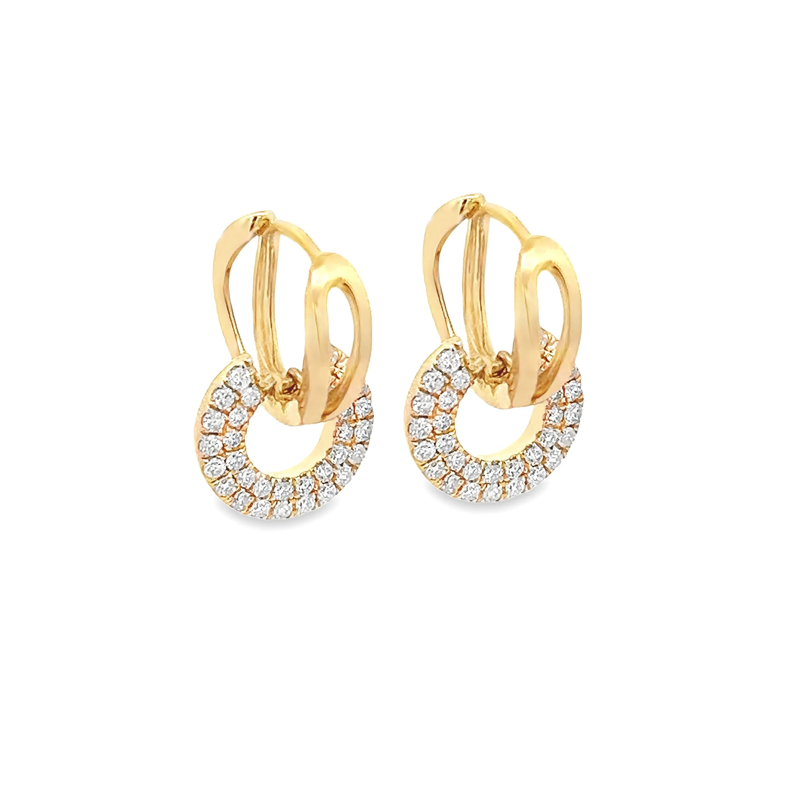 .50ct 14k Yellow Gold Diamond Earrings