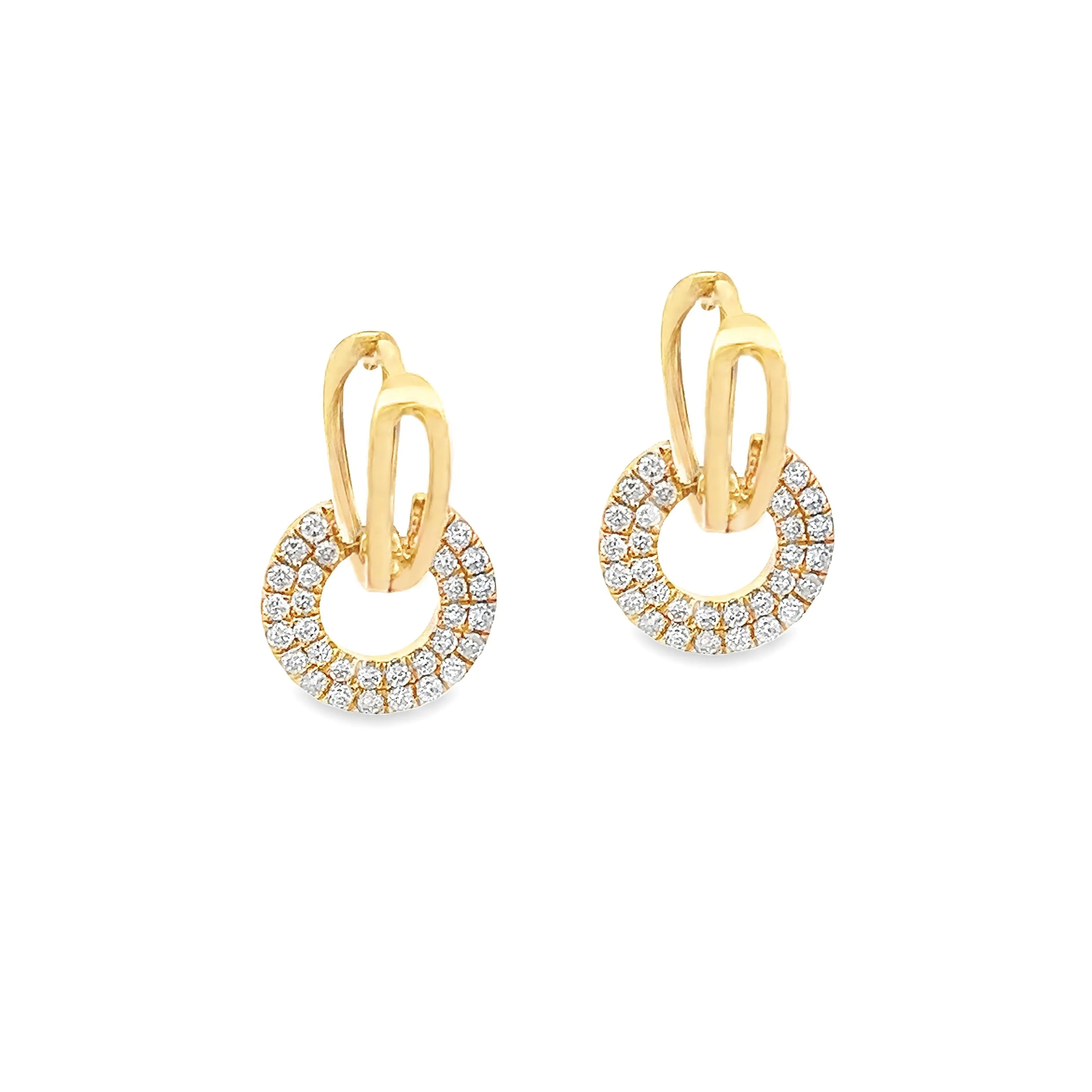 .50ct 14k Yellow Gold Diamond Earrings