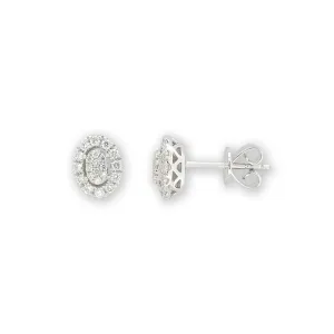 9ct White Gold Stud Earrings 0.30 Carat Brilliant Cut Diamonds