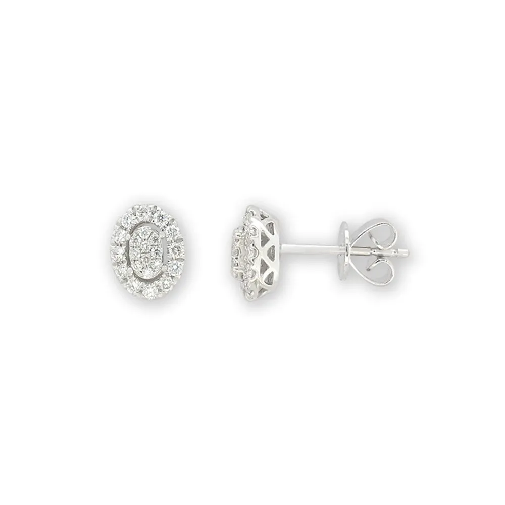 9ct White Gold Stud Earrings 0.30 Carat Brilliant Cut Diamonds