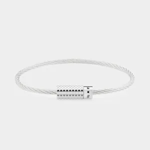 9G Pyramid Guilloche Bracelet - Le Gramme - Silver