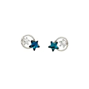 A150 Blue Star Brilliant Earrings