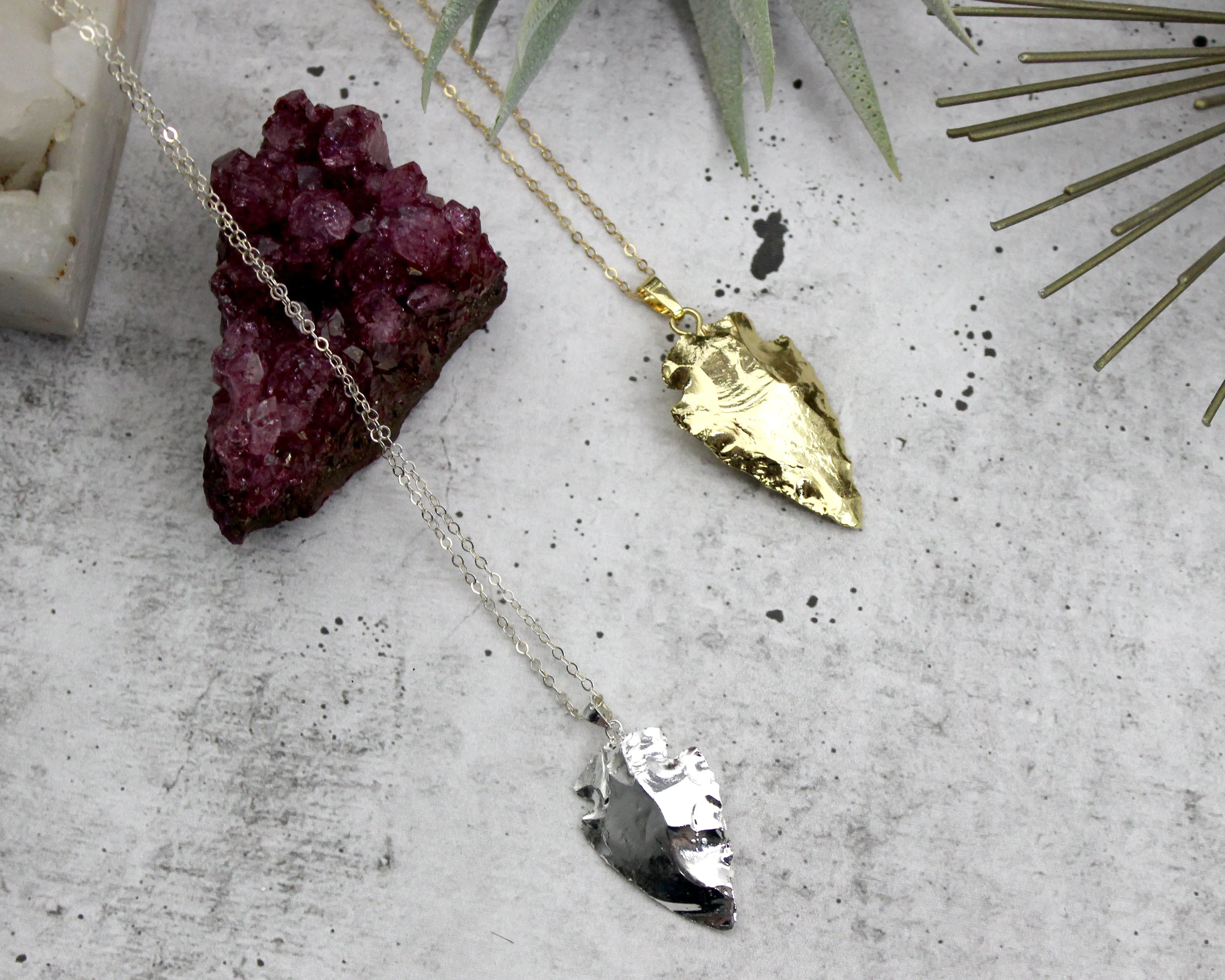 Always Admire // Arrowhead Necklace, 24k Gold Plated, Modern Bohemian // BH-N006