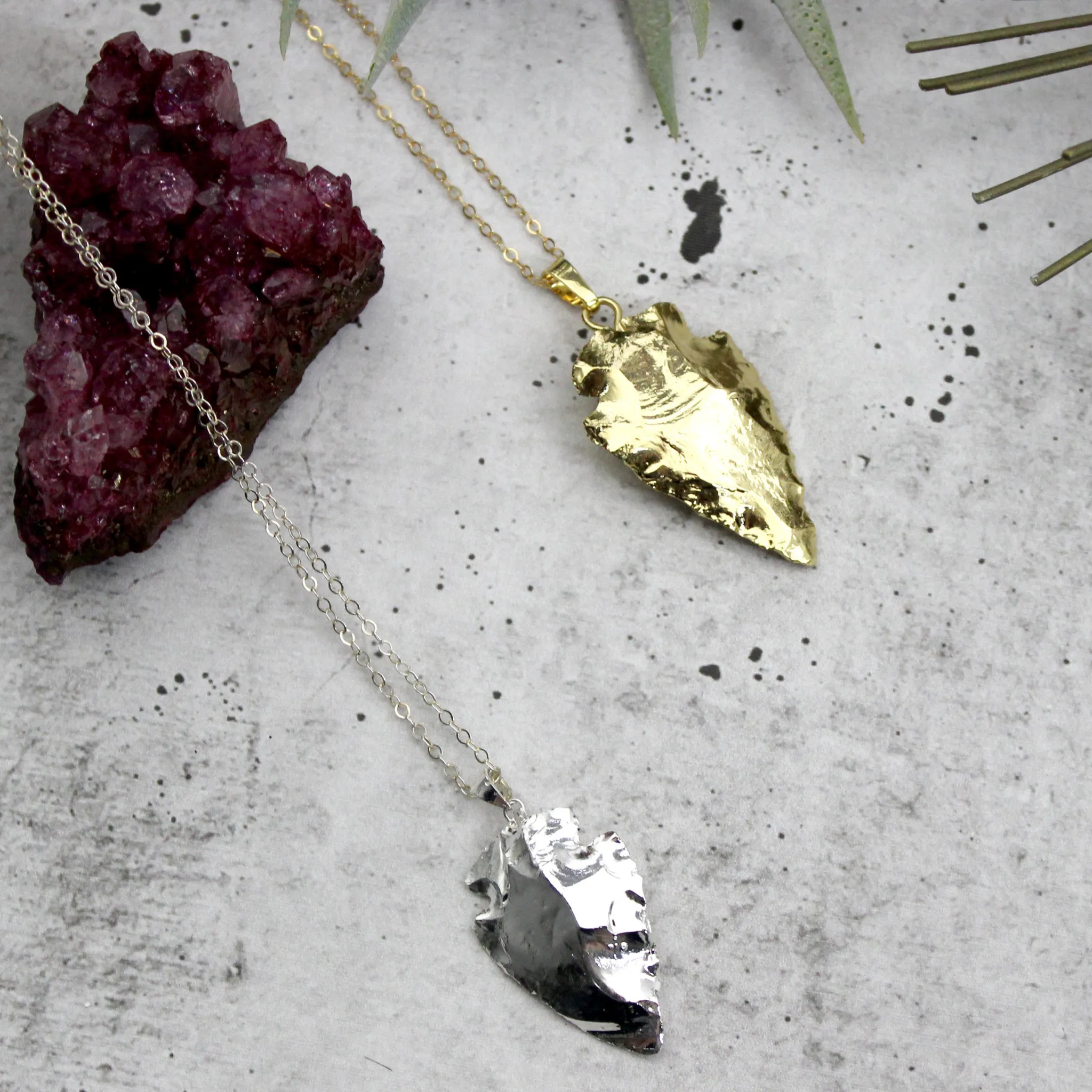 Always Admire // Arrowhead Necklace, 24k Gold Plated, Modern Bohemian // BH-N006