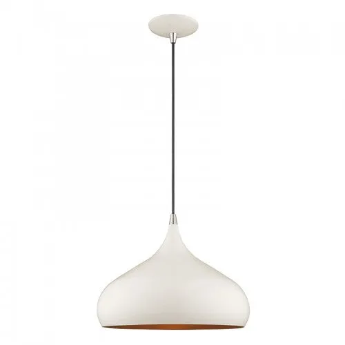 AMADOR 1 LIGHT MINI PENDANT, SHINY WHITE