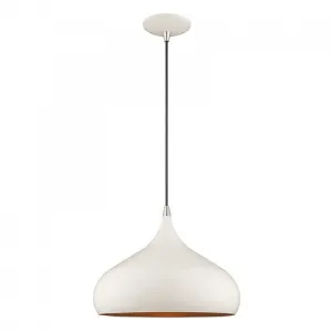 AMADOR 1 LIGHT MINI PENDANT, SHINY WHITE