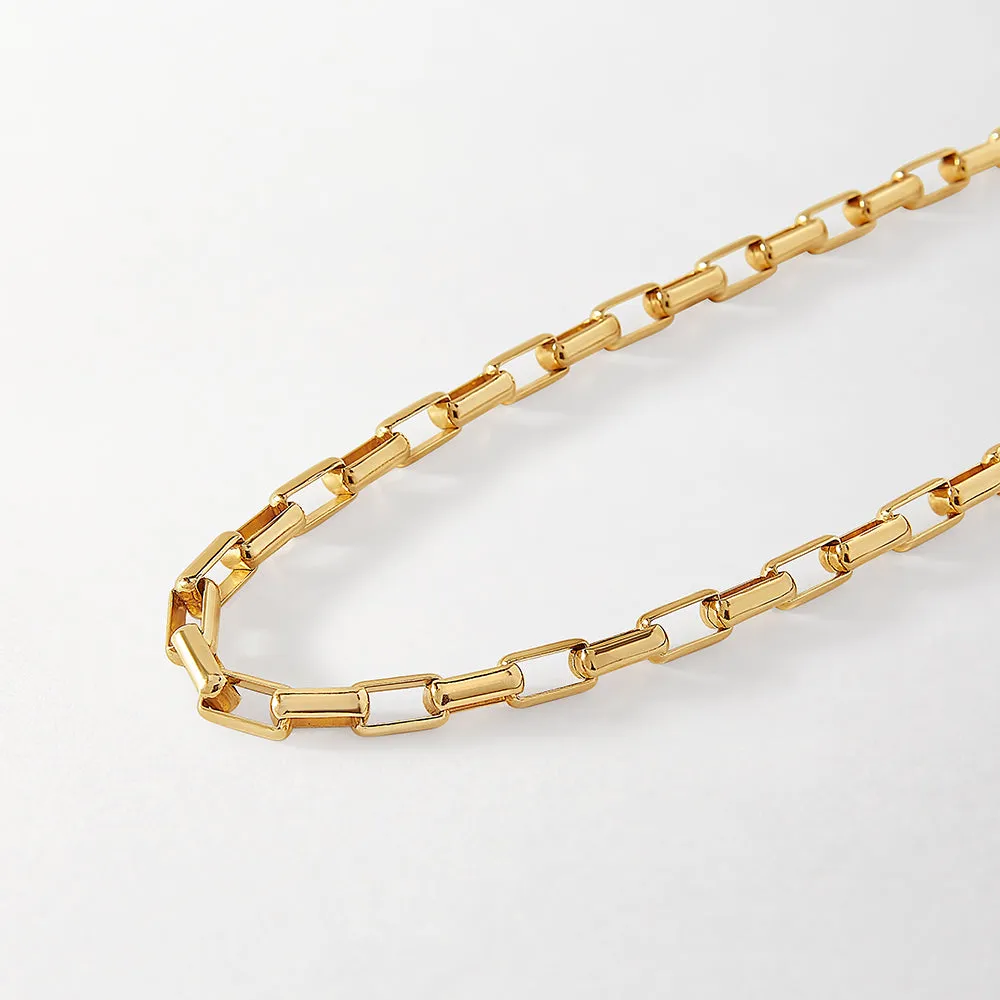 Anchor Chain Necklace - Gold