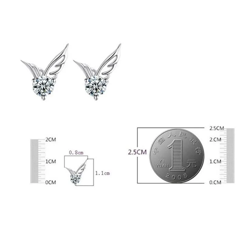 Angel Wings Crystal Earrings