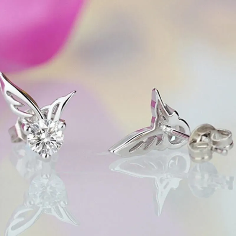 Angel Wings Crystal Earrings