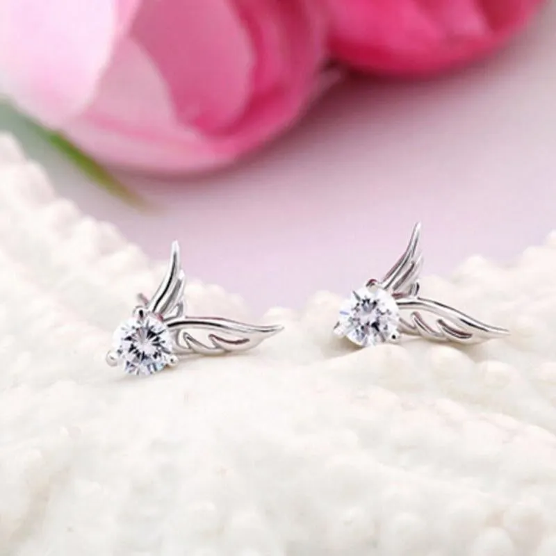 Angel Wings Crystal Earrings