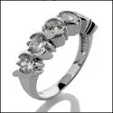 Anniversary 1.75 TCW 5 Round Cubic Zirconia Cz Ring