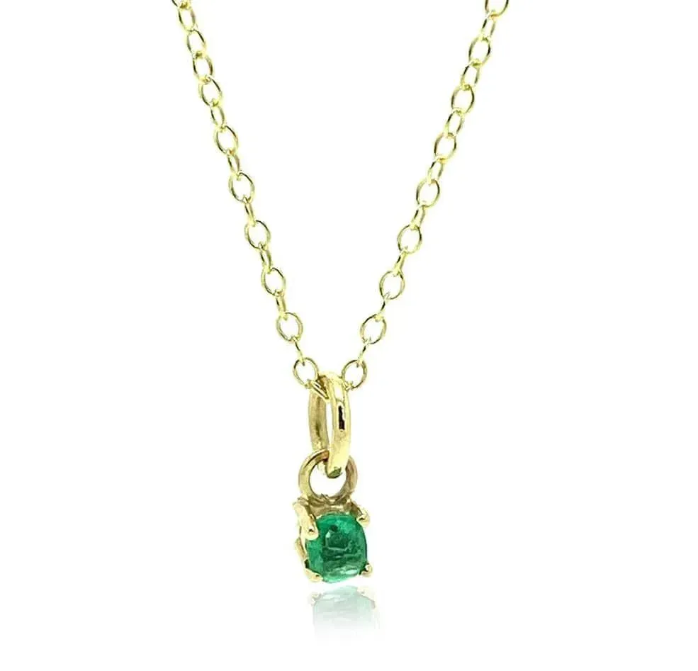 Antique Victorian Emerald 9ct Gold Necklace