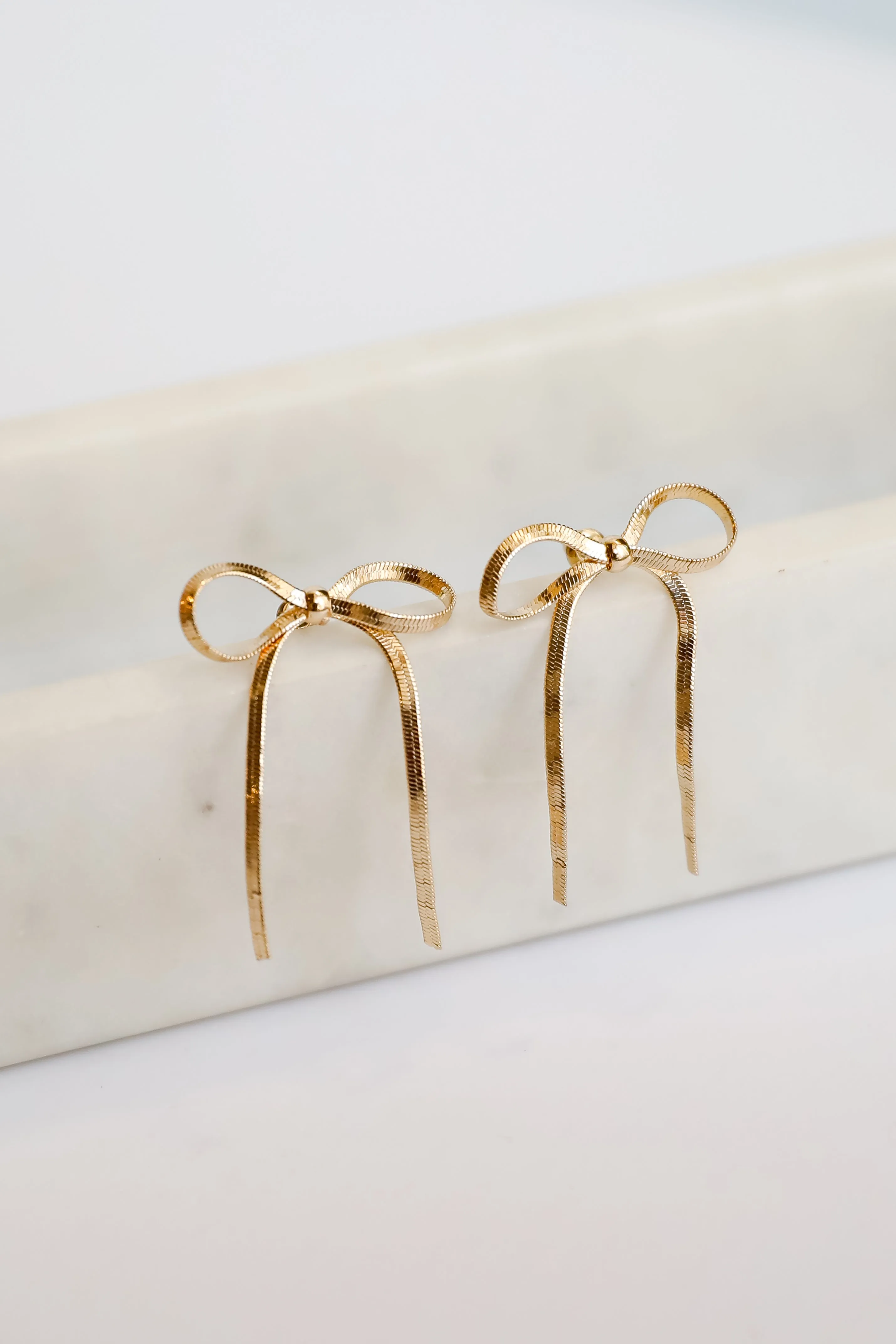 Averie Gold Bow Earrings