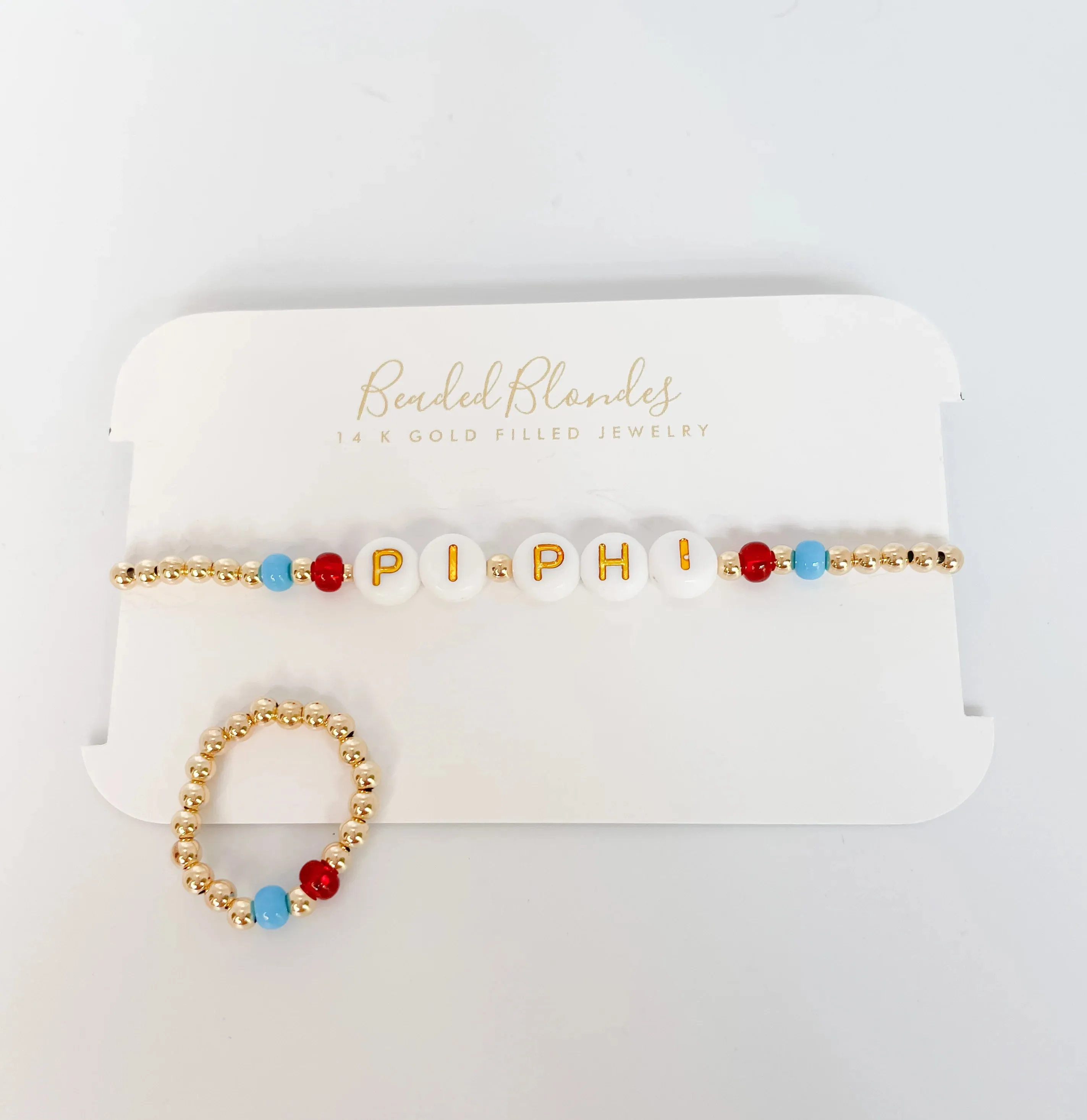 Beaded Blondes | Pi Beta Phi Color Sorority Bracelet