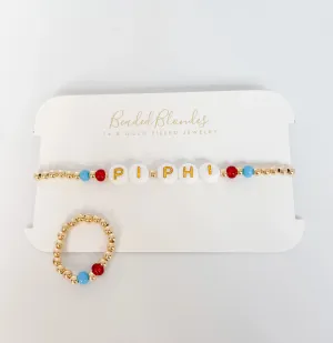 Beaded Blondes | Pi Beta Phi Color Sorority Bracelet