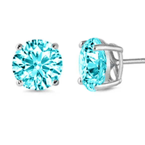 Blue Topaz Birthstone Earrings