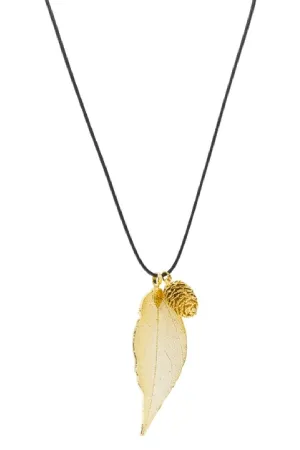 Brilliant Gold Leaf Necklace