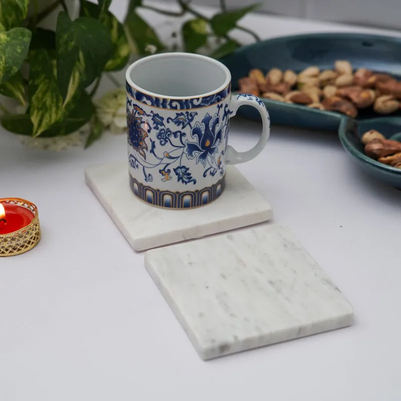 Bruna Square Marble Coaster - Set Of Two