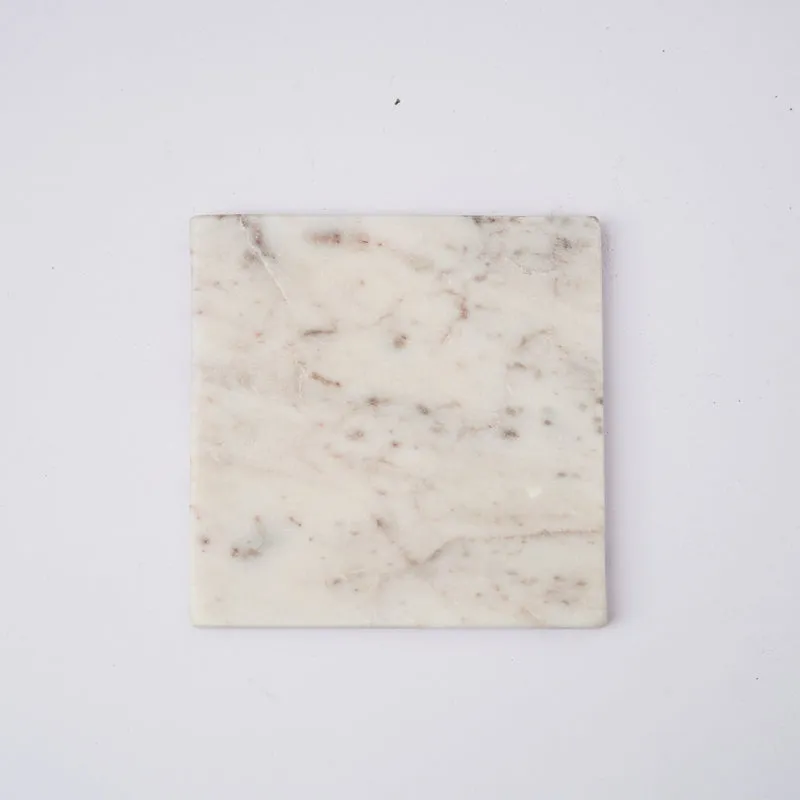 Bruna Square Marble Coaster - Set Of Two