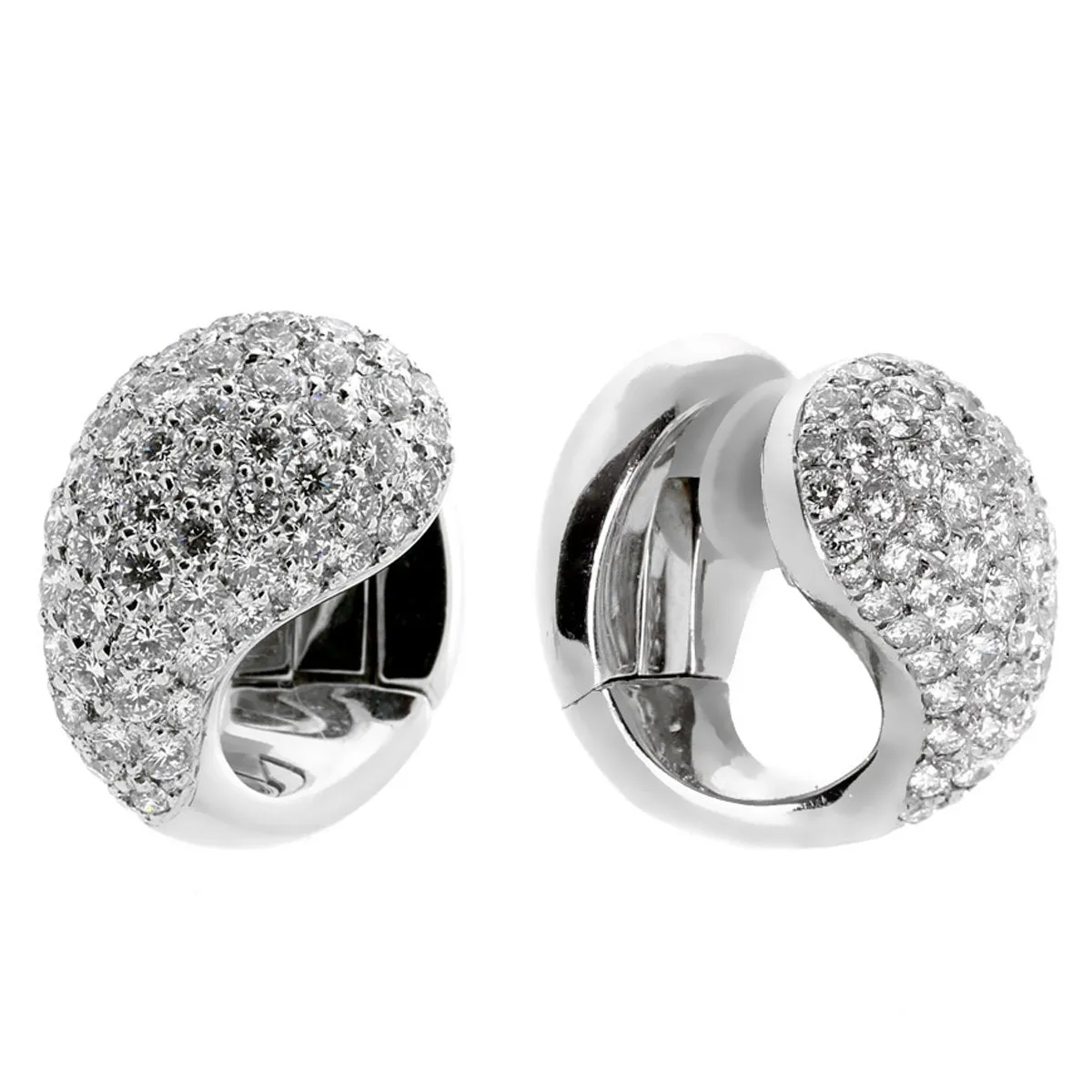 Cartier Diamond Pave Huggy Earrings