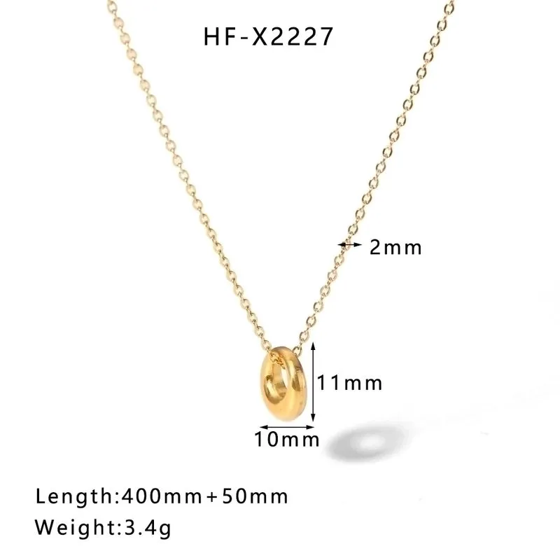 Casual Elegant Lady Geometric Star Heart Shape Stainless Steel Titanium Steel Plating Layered Necklaces Pendant Necklace