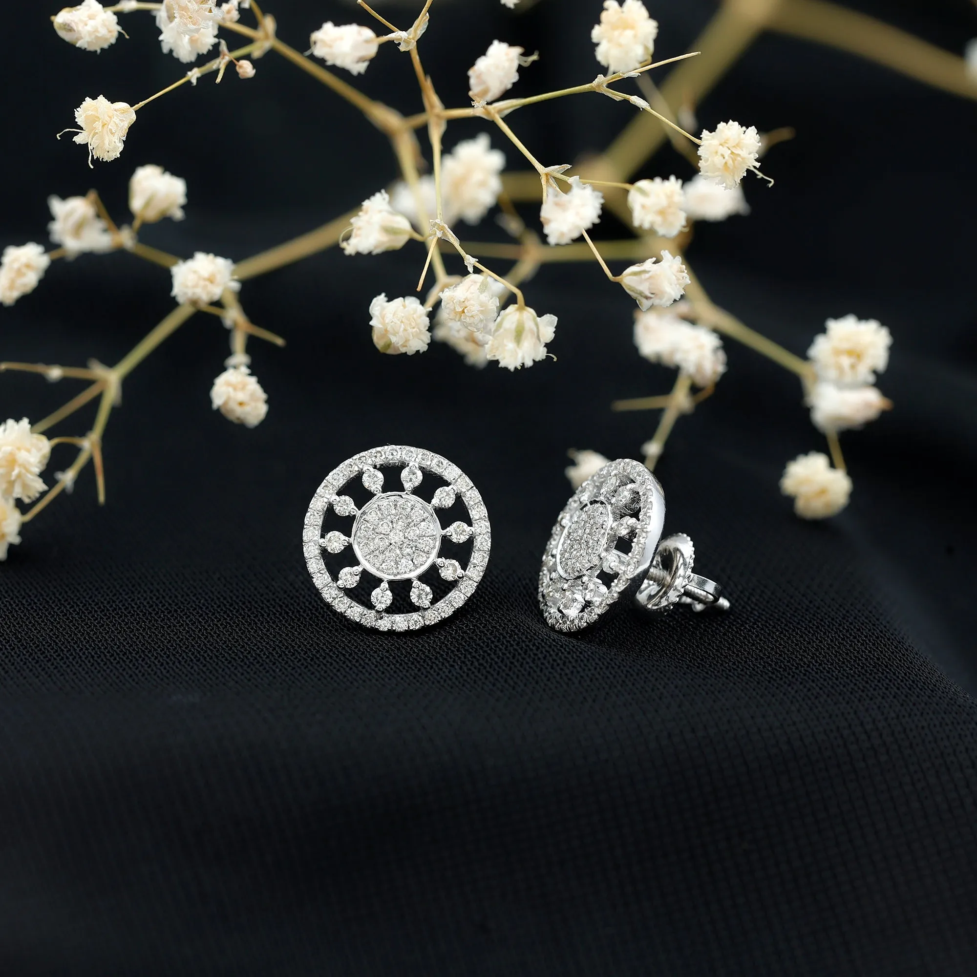 Certified Diamond Statement Stud Earrings