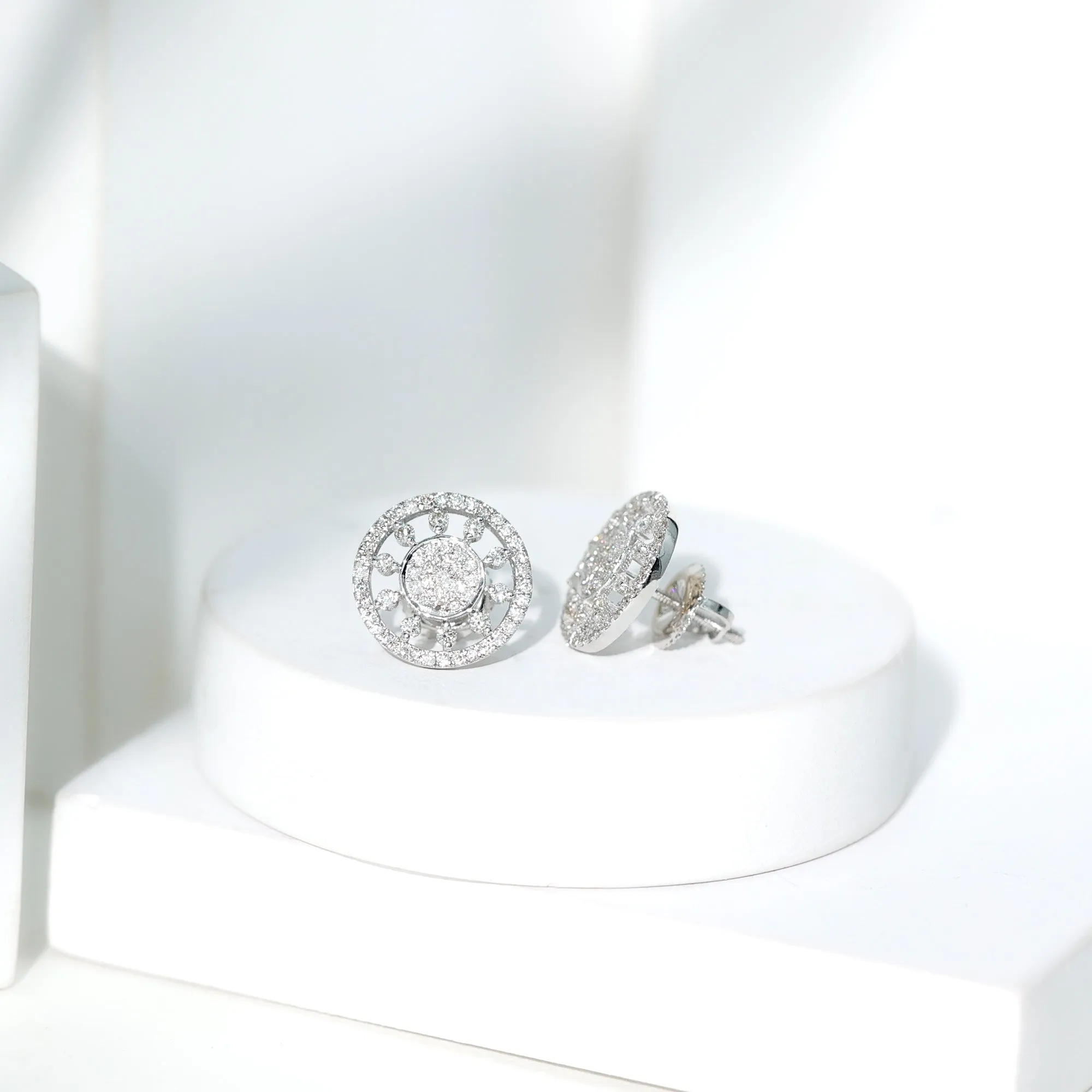 Certified Diamond Statement Stud Earrings