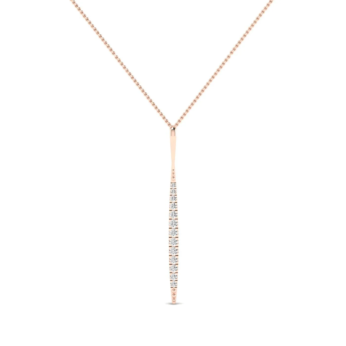 Cheer Tapering Diamond Accented Necklace