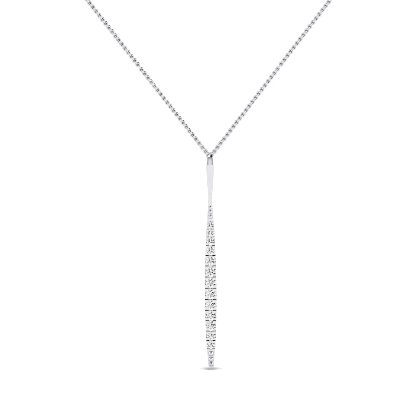 Cheer Tapering Diamond Accented Necklace