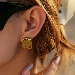 Chunky  Gold Stud Earrings  JLT12739