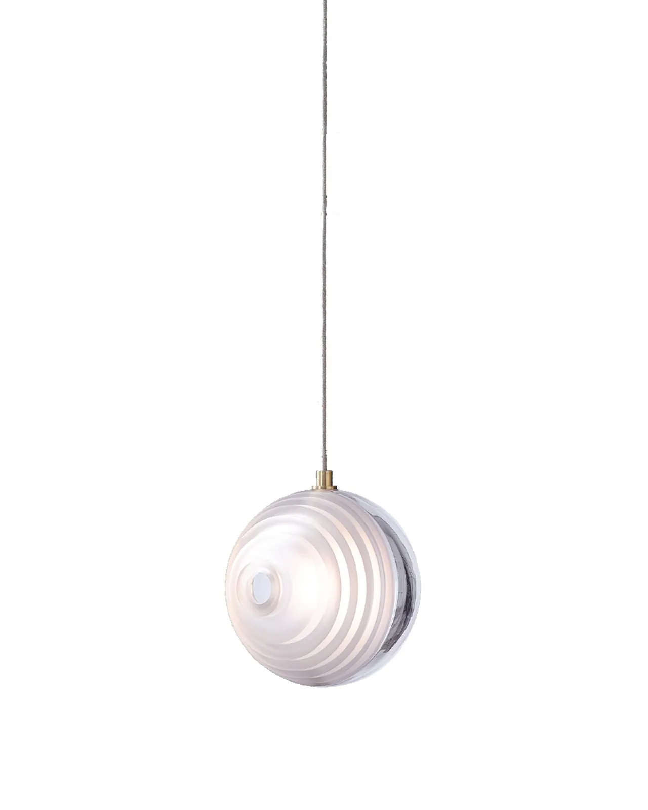 Circular Shiny and Matte Crystal Pendant | Star