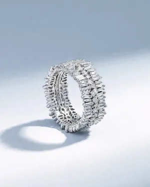 Classic Diamond Double Short Stack Eternity Band