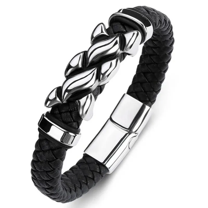 Classic Multilayered Handwoven Leather Bracelet Infinity Symbol Charm Fashion Men's Bangles Jewelry Gifts Pulseira