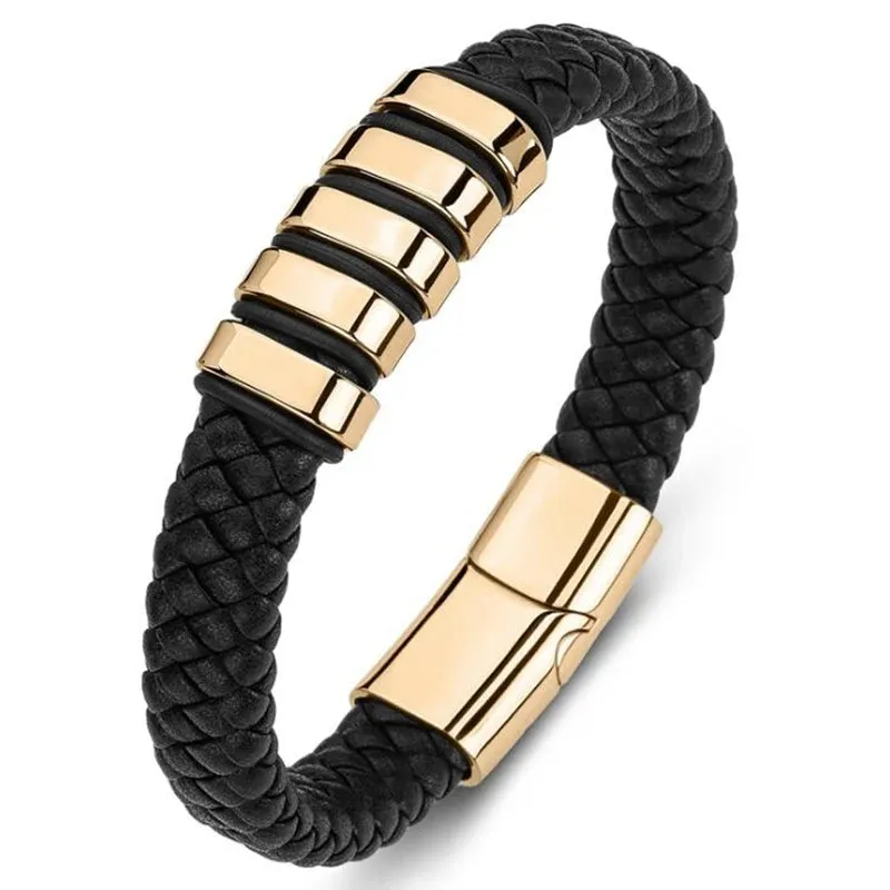 Classic Multilayered Handwoven Leather Bracelet Infinity Symbol Charm Fashion Men's Bangles Jewelry Gifts Pulseira