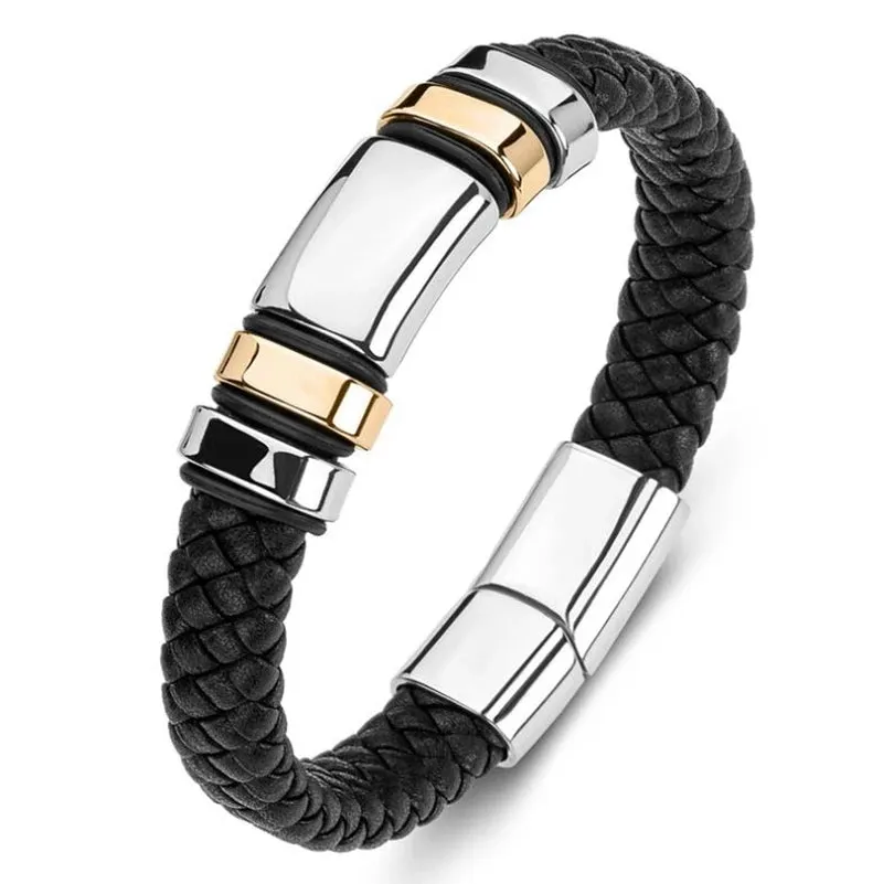 Classic Multilayered Handwoven Leather Bracelet Infinity Symbol Charm Fashion Men's Bangles Jewelry Gifts Pulseira