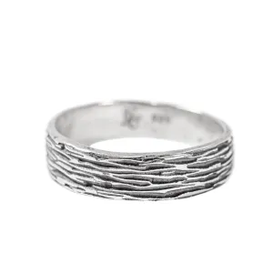 Classic Ripple Ring (Oxidized)